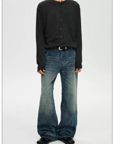 Faded Scattered Whiskers Jeans Korean Street Fashion Jeans By A PUEE Shop Online at OH Vault