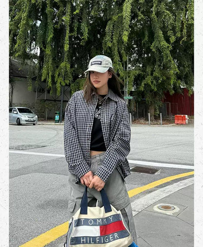 Essential Plaid Shirt Korean Street Fashion Shirt By Made Extreme Shop Online at OH Vault