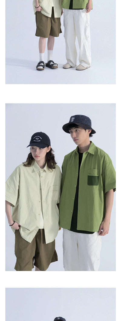 Buttoned Neat Pocket Shirt Korean Street Fashion Shirt By Mentmate Shop Online at OH Vault