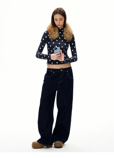 Topstitch Loose Fit Jeans Korean Street Fashion Jeans By 77Flight Shop Online at OH Vault