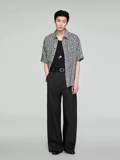 Floral Textured Reversible Shirt Korean Street Fashion Shirt By Opicloth Shop Online at OH Vault