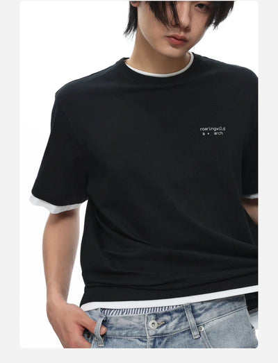 Layer Comfty Casual T-Shirt Korean Street Fashion T-Shirt By Roaring Wild Shop Online at OH Vault