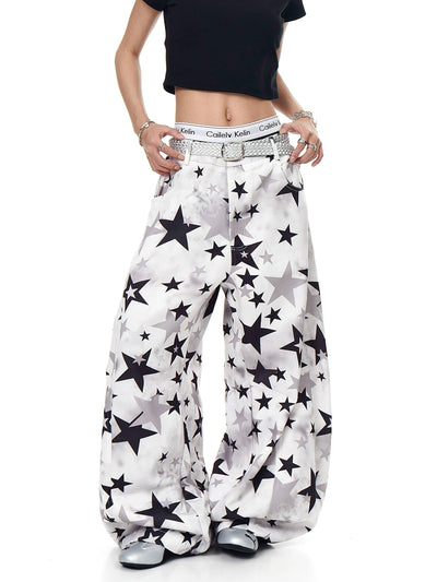 Stars Pattern Print Pants Korean Street Fashion Pants By Blacklists Shop Online at OH Vault