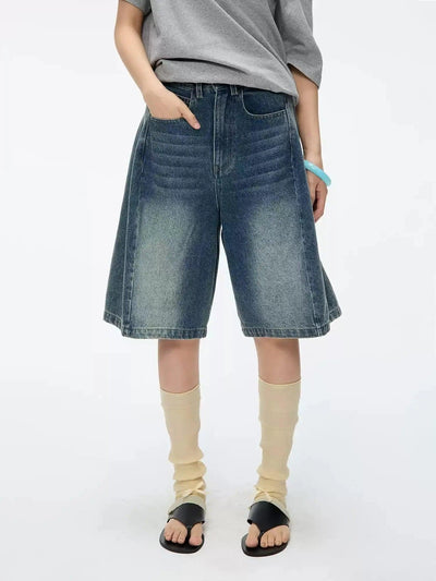 Faded & Washed Denim Shorts Korean Street Fashion Shorts By Jump Next Shop Online at OH Vault