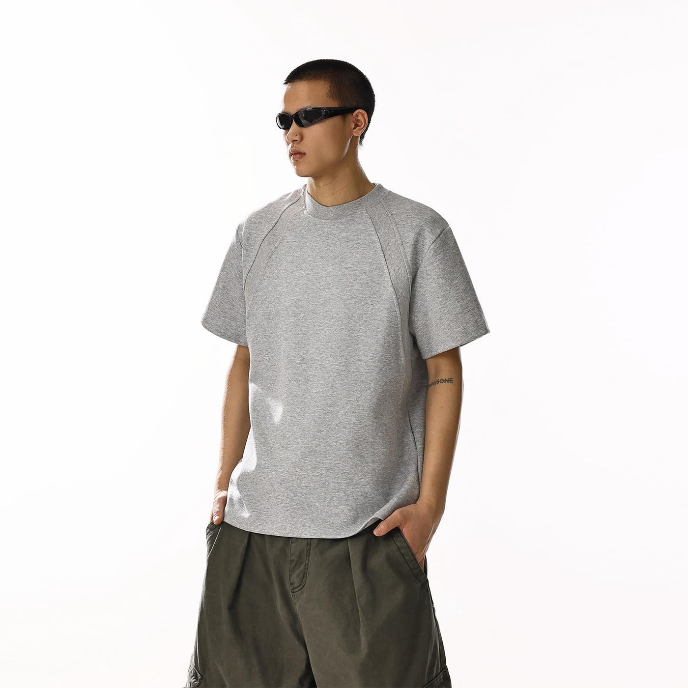 Plain Raglan Boxy T-Shirt Korean Street Fashion T-Shirt By MEBXX Shop Online at OH Vault