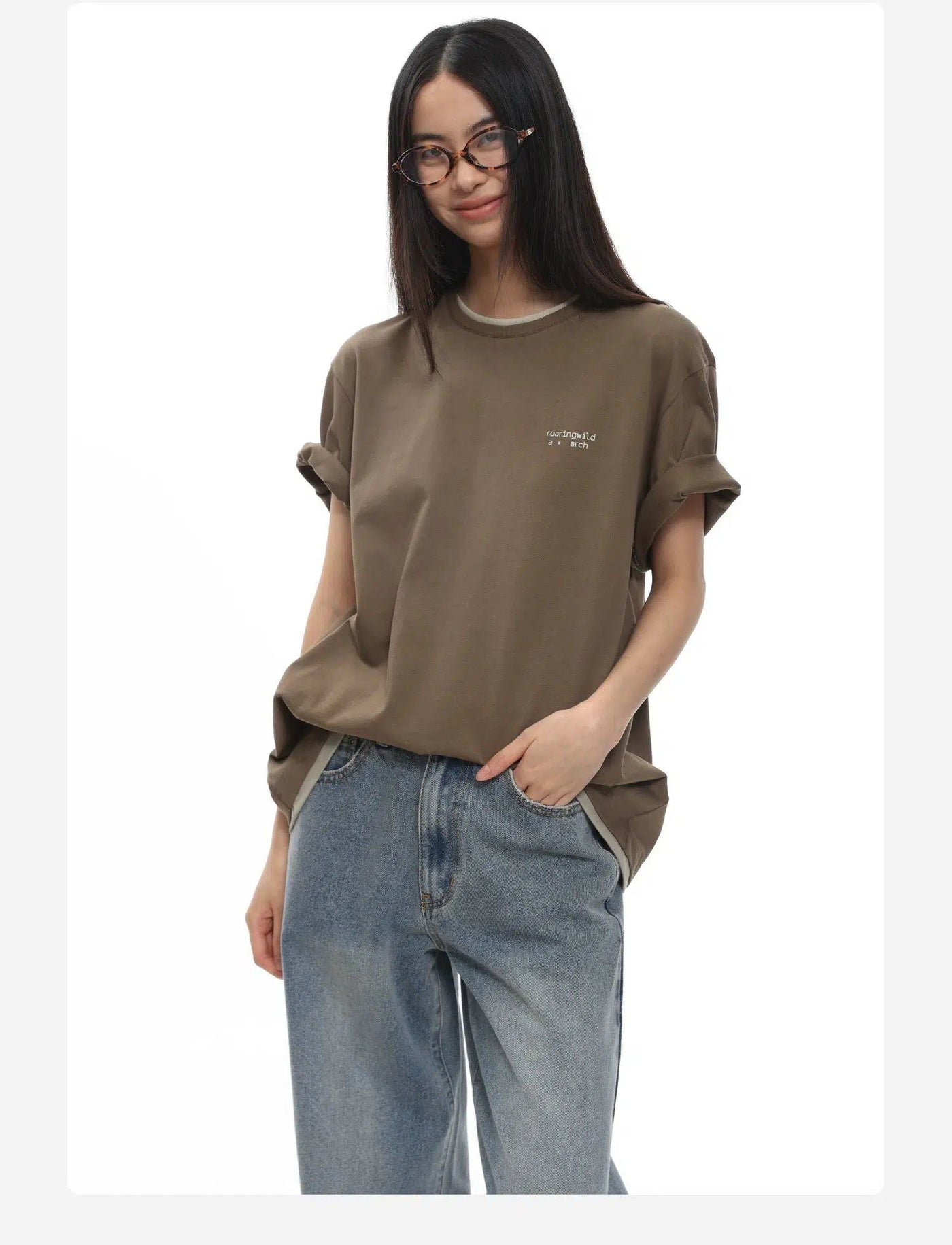 Layer Comfty Casual T-Shirt Korean Street Fashion T-Shirt By Roaring Wild Shop Online at OH Vault