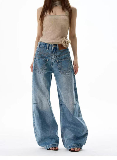 Front Pockets Faded Jeans Korean Street Fashion Jeans By 77Flight Shop Online at OH Vault