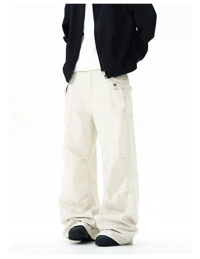 Distressed Pleats Cargo Pants Korean Street Fashion Pants By A PUEE Shop Online at OH Vault