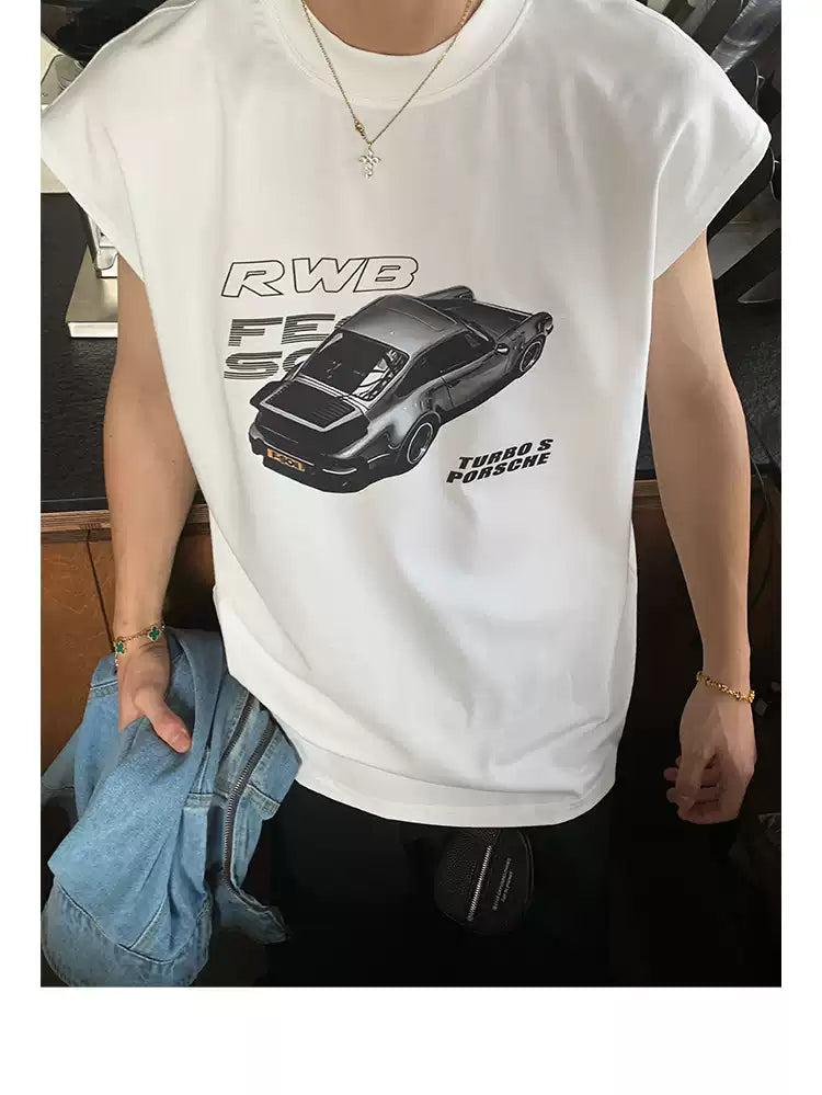 Car Graphic Print Tank Top Korean Street Fashion Tank Top By Poikilotherm Shop Online at OH Vault