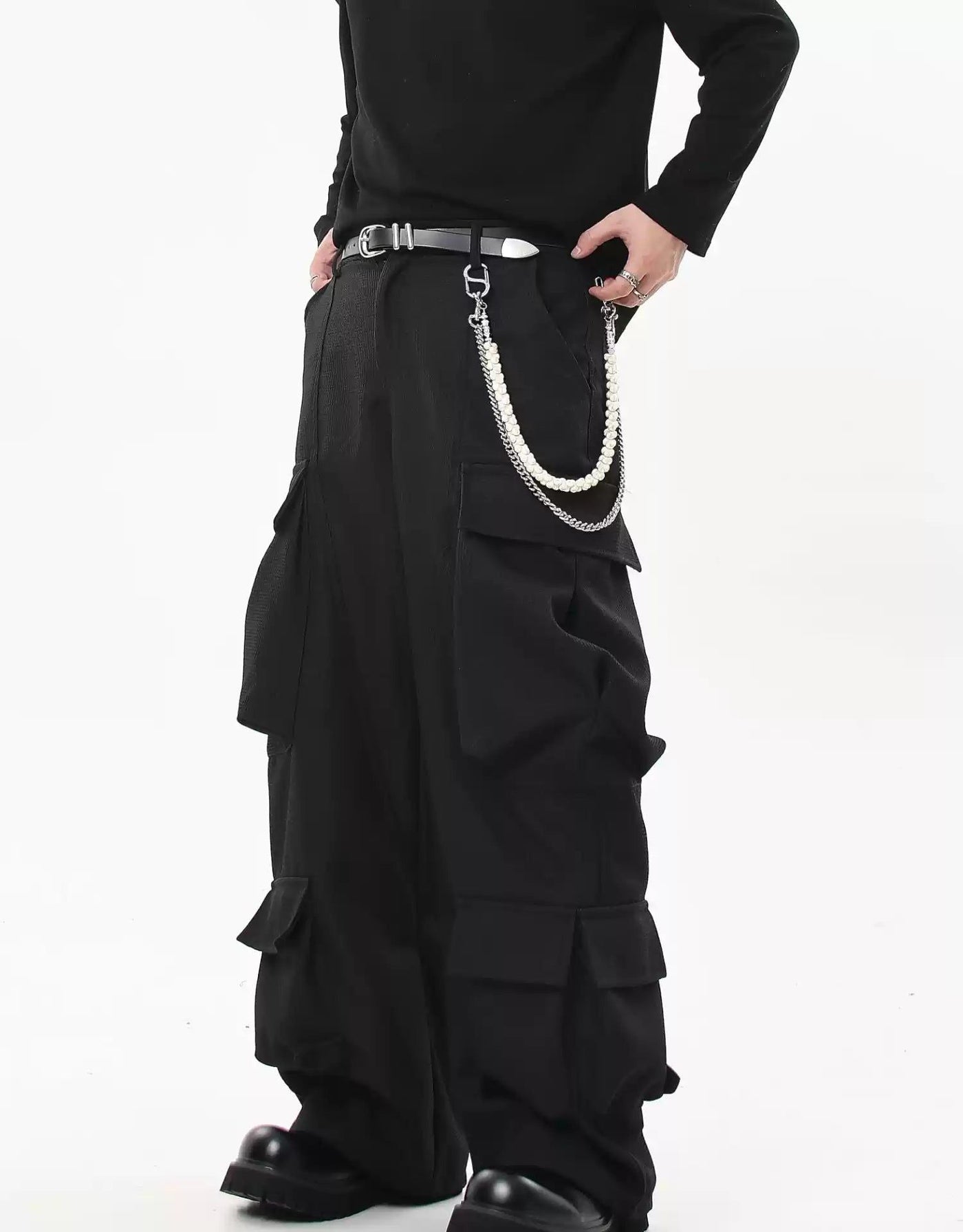 Multiple Flap Pocket Pants Korean Street Fashion Pants By Blacklists Shop Online at OH Vault