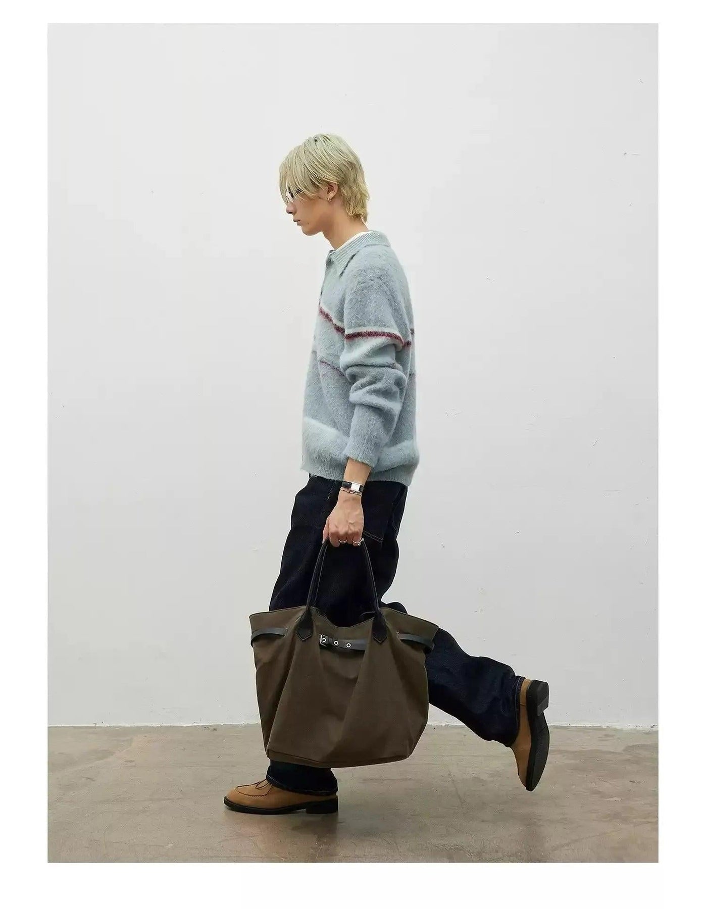 Fuzzy Collared Buttoned Sweater Korean Street Fashion Sweater By Terra Incognita Shop Online at OH Vault