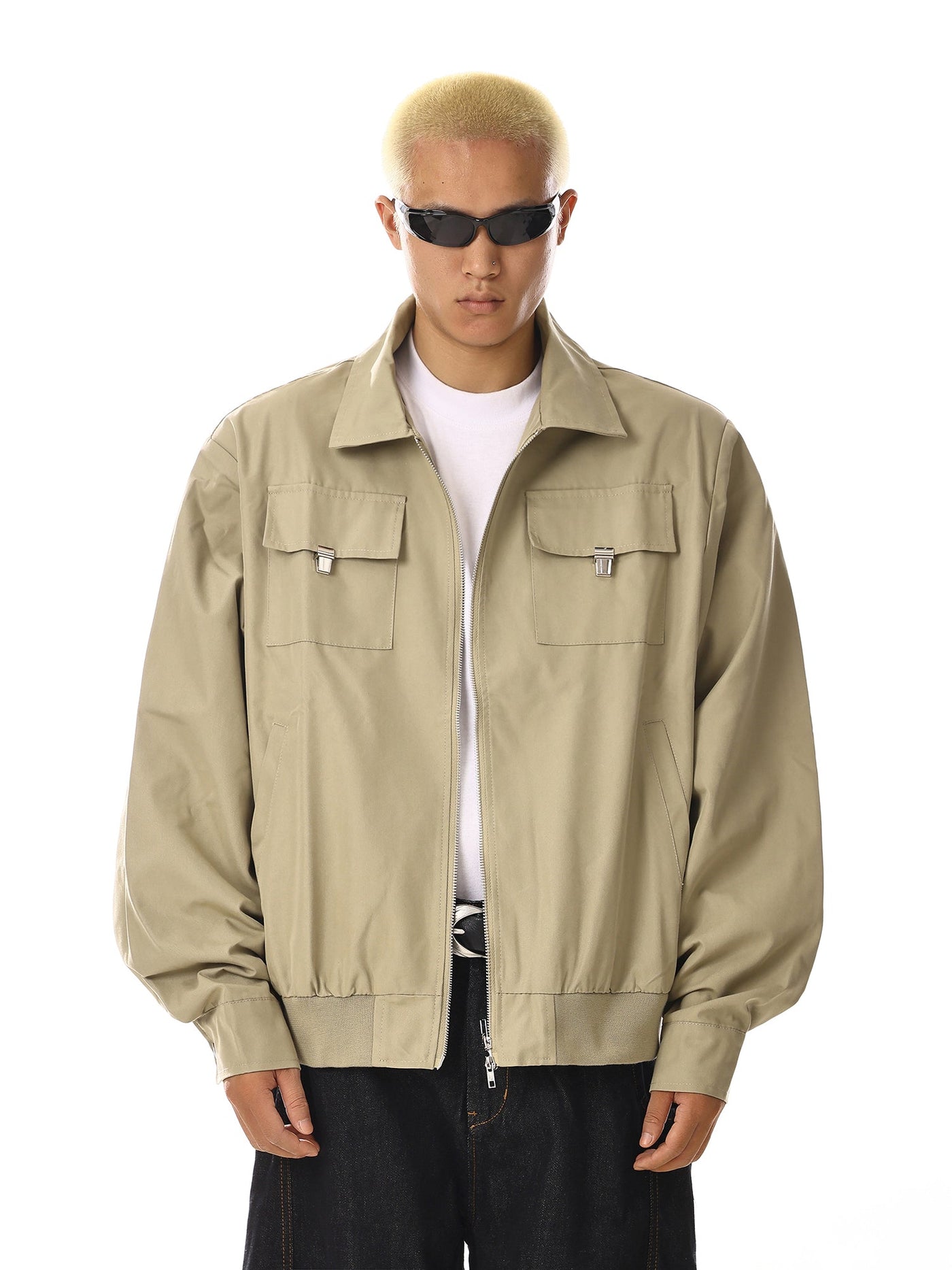 Breast Pockets Short Bomber Jacket Korean Street Fashion Jacket By MEBXX Shop Online at OH Vault
