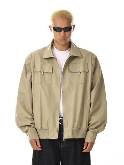 Breast Pockets Short Bomber Jacket Korean Street Fashion Jacket By MEBXX Shop Online at OH Vault