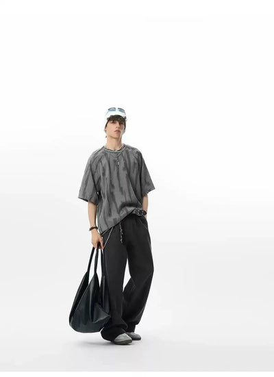 Faded Lines Loose T-Shirt Korean Street Fashion T-Shirt By JHYQ Shop Online at OH Vault