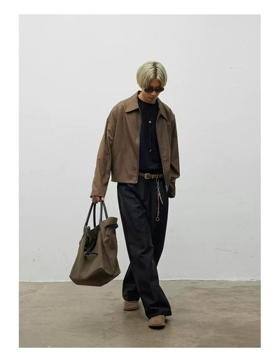 Boxy Fit Plain Dual-End Zipped Jacket Korean Street Fashion Jacket By Terra Incognita Shop Online at OH Vault