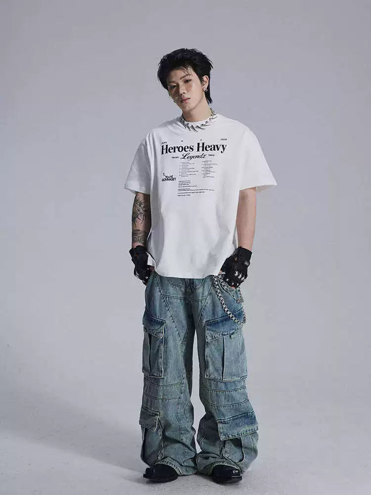 Flap Pockets Heavy Jeans Korean Street Fashion Jeans By Dark Fog Shop Online at OH Vault
