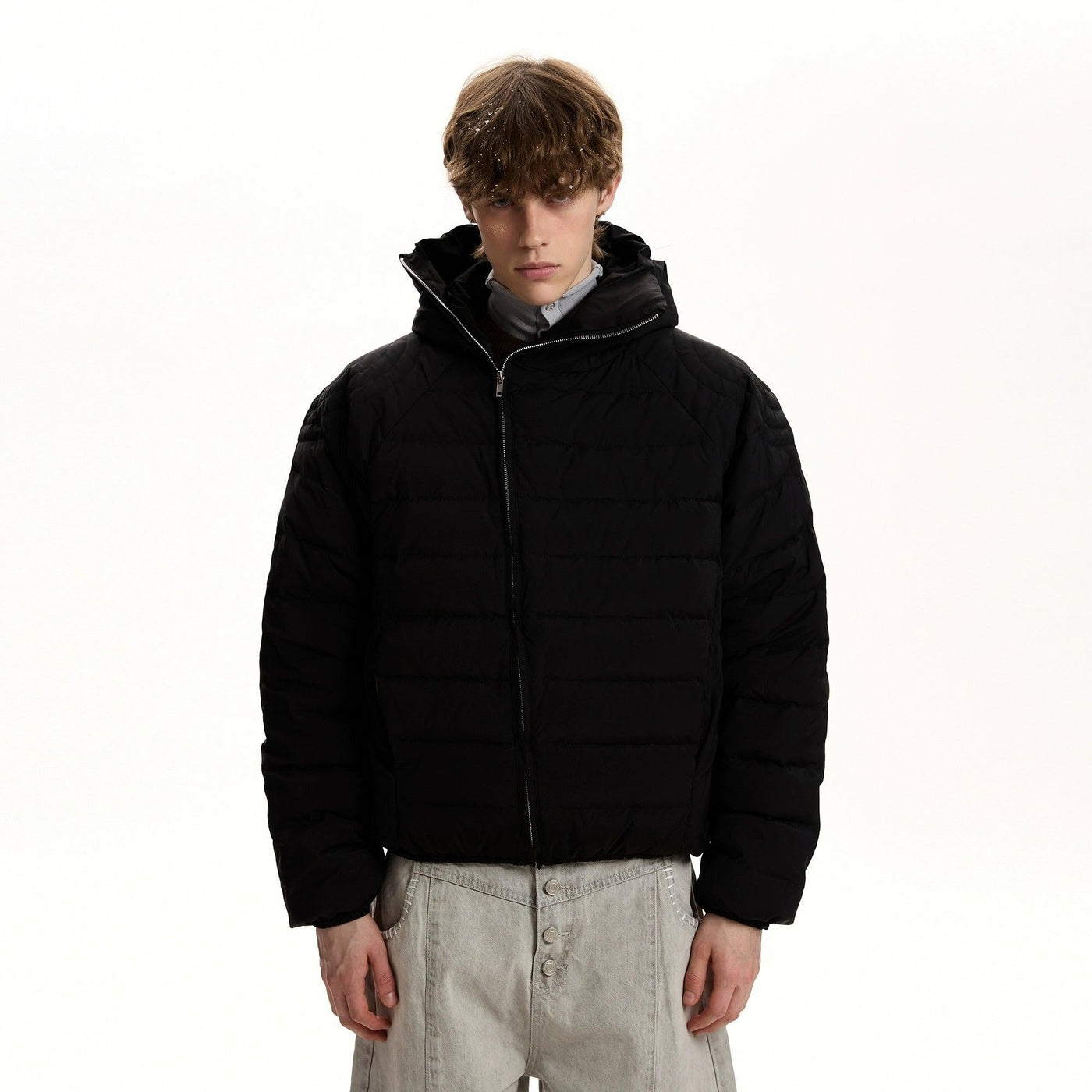 Quilted Hooded Down Jacket Korean Street Fashion Jacket By A PUEE Shop Online at OH Vault