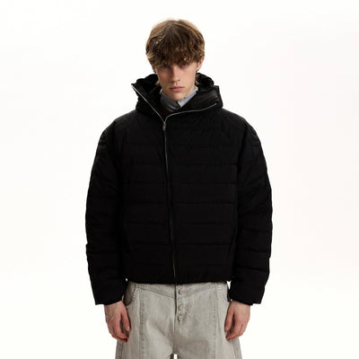 Quilted Hooded Down Jacket Korean Street Fashion Jacket By A PUEE Shop Online at OH Vault