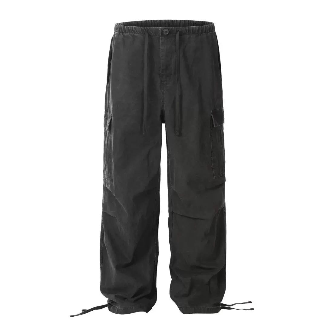 Drawstring Side Pleated Cargo Pants Korean Street Fashion Pants By MaxDstr Shop Online at OH Vault