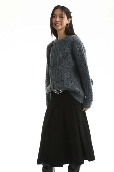 Pattern Lines Regular Sweater Korean Street Fashion Sweater By Funky Fun Shop Online at OH Vault