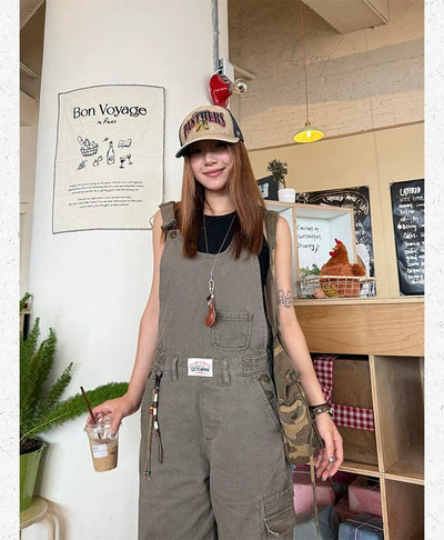 Solid Color Workwear Overall Korean Street Fashion Overall By Made Extreme Shop Online at OH Vault