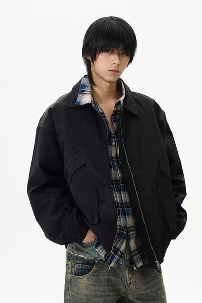 Side Pockets Versatile Jacket Korean Street Fashion Jacket By 77Flight Shop Online at OH Vault