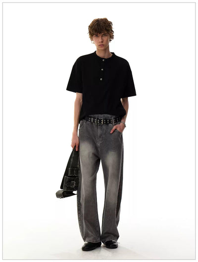 Structured Waffle Grid T-Shirt Korean Street Fashion Shirt By Mr Nearly Shop Online at OH Vault