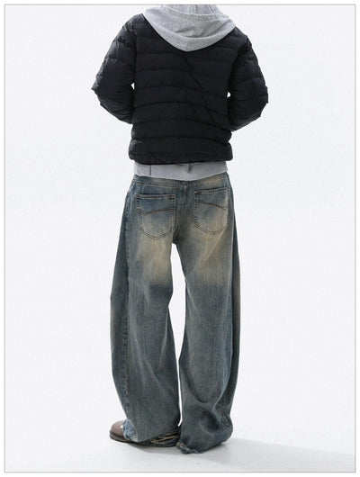 Washed Faded Straight Jeans Korean Street Fashion Jeans By Mr Nearly Shop Online at OH Vault