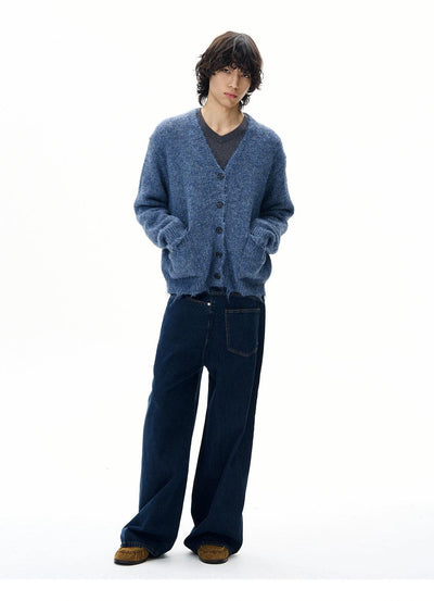 Irregular Pocket Loose Fit Jeans Korean Street Fashion Jeans By 77Flight Shop Online at OH Vault