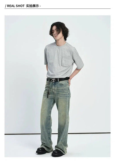 Whiskers Faded Regular Jeans Korean Street Fashion Jeans By CATSSTAC Shop Online at OH Vault