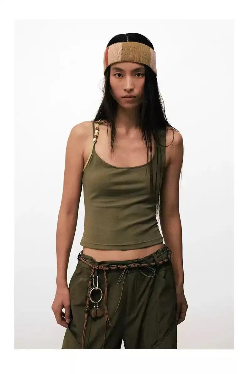 Asymmetric Straps Tank Top Korean Street Fashion Tank Top By Conp Conp Shop Online at OH Vault