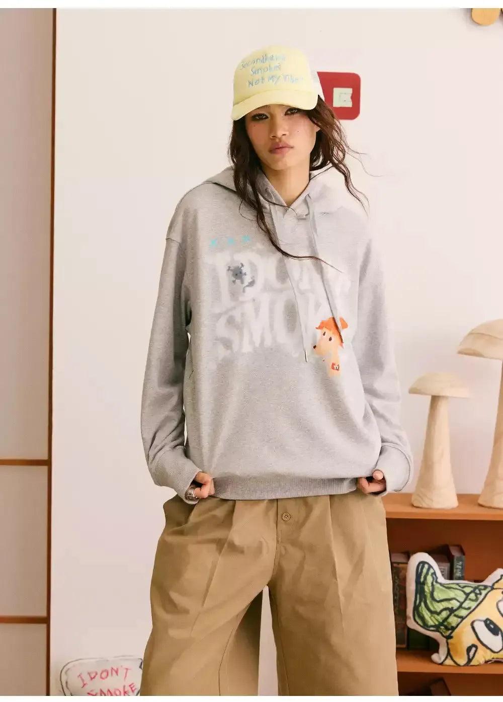 Spray Paint Logo Hoodie Korean Street Fashion Hoodie By Donsmoke Shop Online at OH Vault