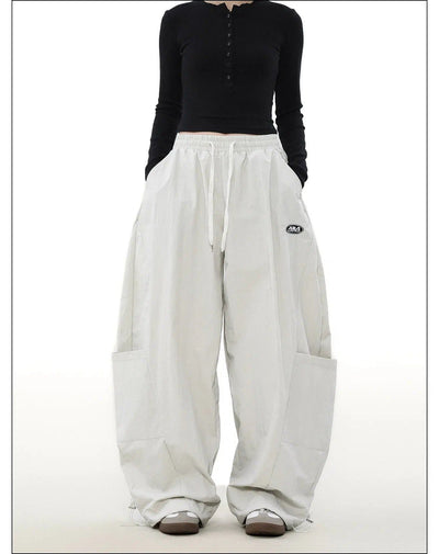 Drawstring Big Pocket Track Pants Korean Street Fashion Pants By Mr Nearly Shop Online at OH Vault