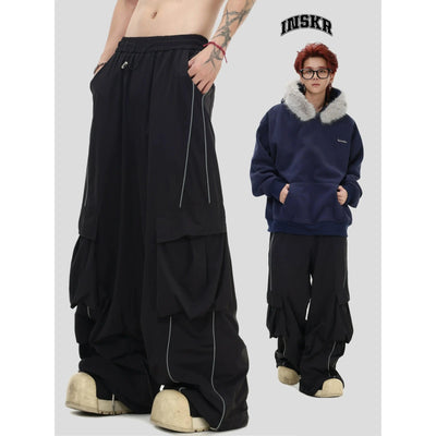 Gartered Loose Cargo Track Pants Korean Street Fashion Pants By INS Korea Shop Online at OH Vault
