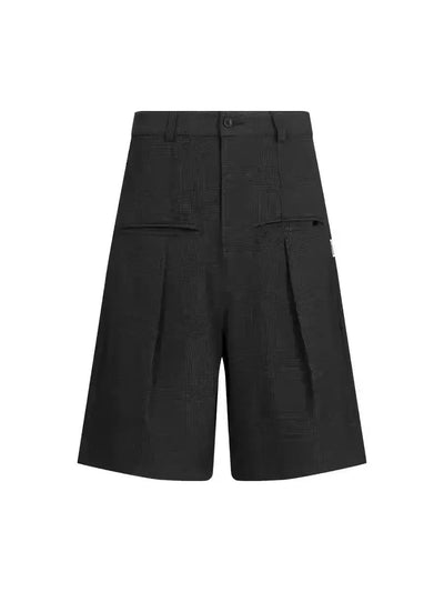 Subtle Plaid Wide Suit Shorts Korean Street Fashion Shorts By Funky Fun Shop Online at OH Vault