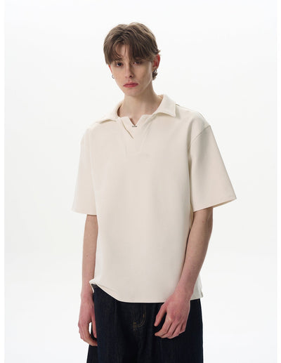 Layered V-Neck Polo Korean Street Fashion Polo By MaxDstr Shop Online at OH Vault