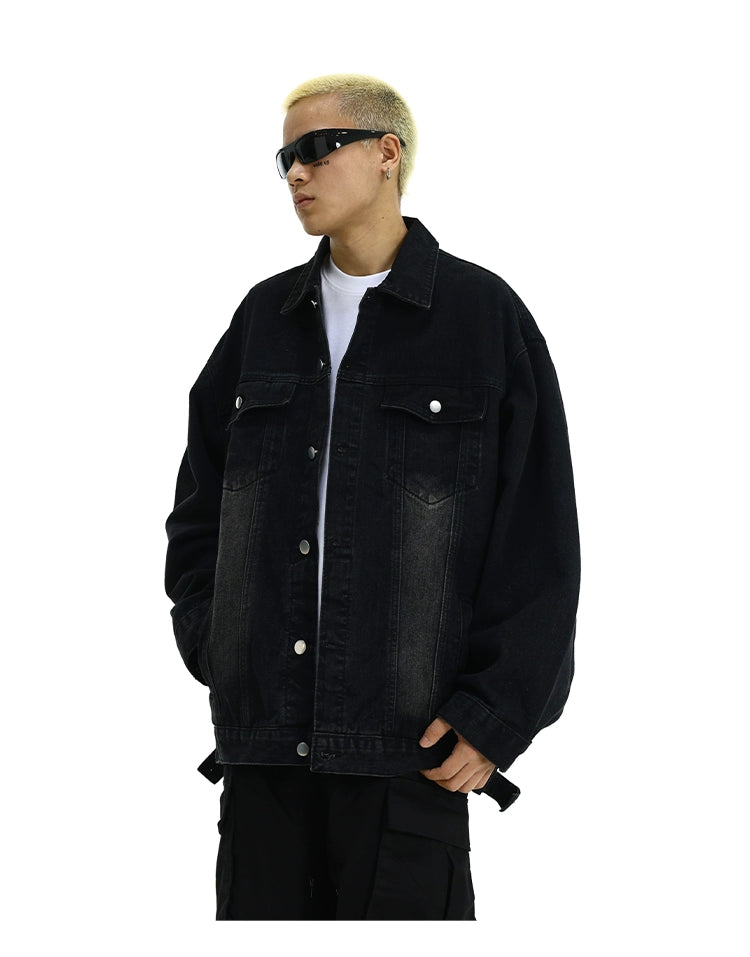 Faded Versatile Denim Jacket Korean Street Fashion Jacket By MEBXX Shop Online at OH Vault