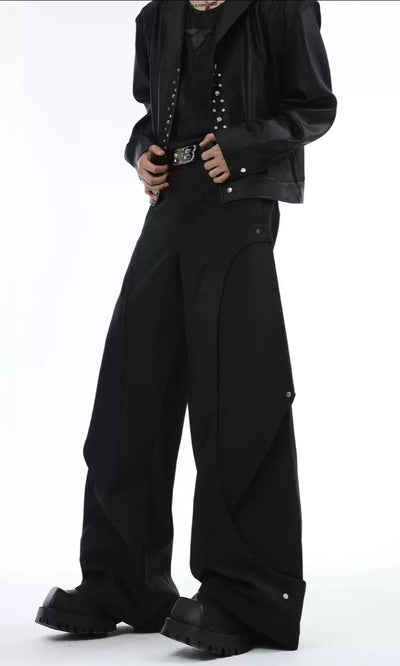 Spliced Cut Side Pants Korean Street Fashion Pants By Turn Tide Shop Online at OH Vault