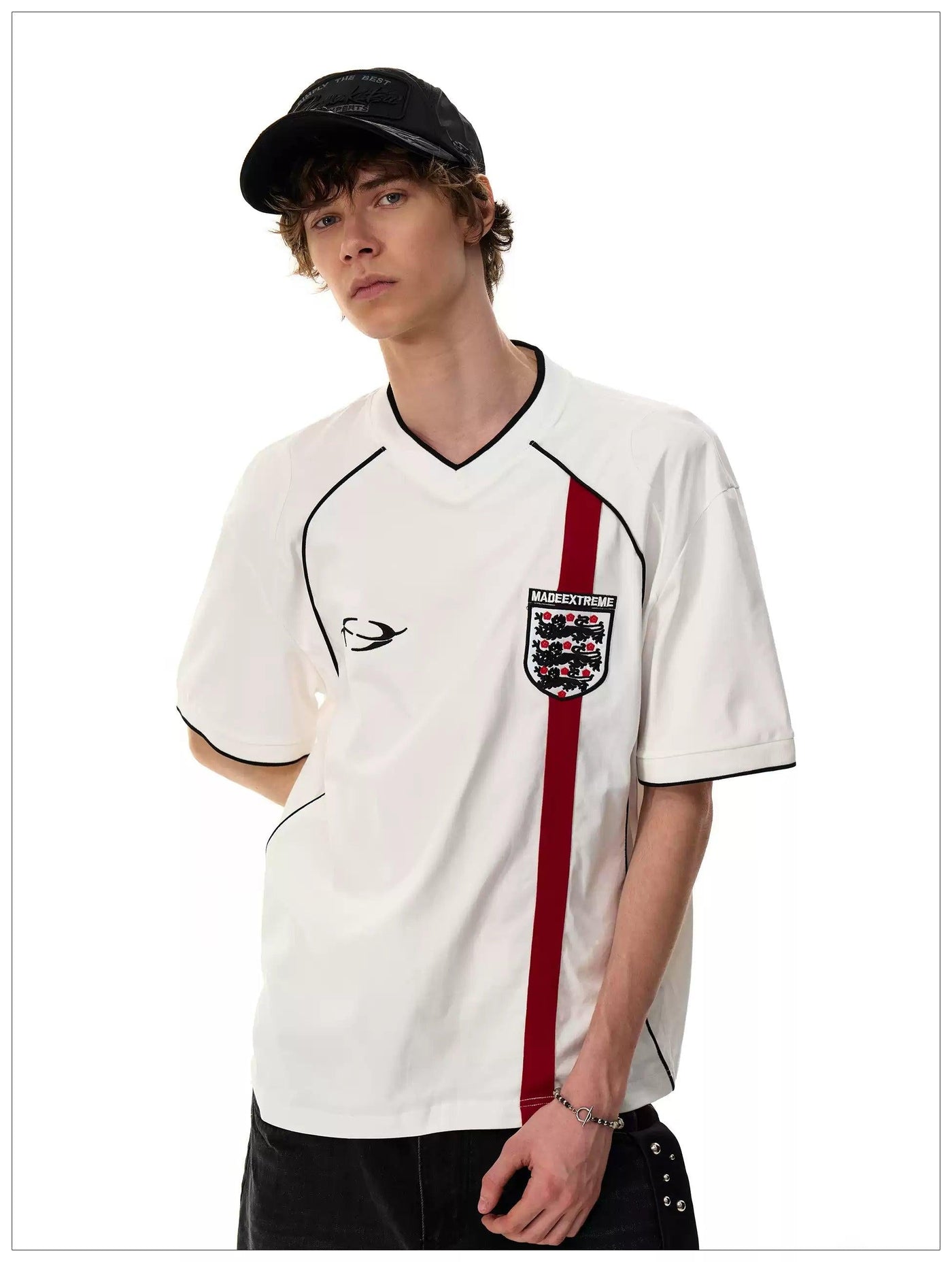Contrast Piping Racing Style T-Shirt Korean Street Fashion T-Shirt By Mr Nearly Shop Online at OH Vault