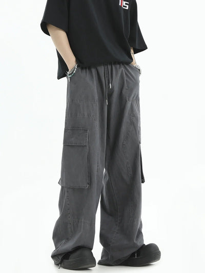 Drawstring Cargo Style Jeans Korean Street Fashion Jeans By INS Korea Shop Online at OH Vault