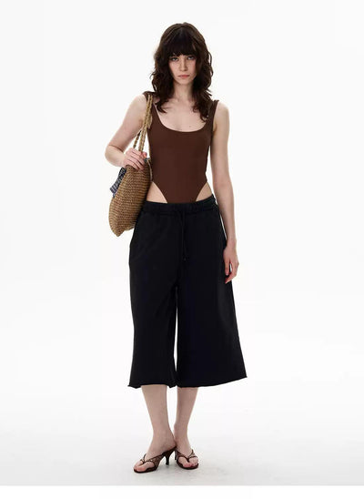 Drawstring Versatile Mid-Length Shorts Korean Street Fashion Shorts By 77Flight Shop Online at OH Vault
