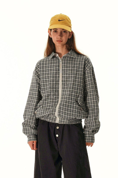 Clean Fit Reversible Plaid Jacket Korean Street Fashion Jacket By Mr Nearly Shop Online at OH Vault