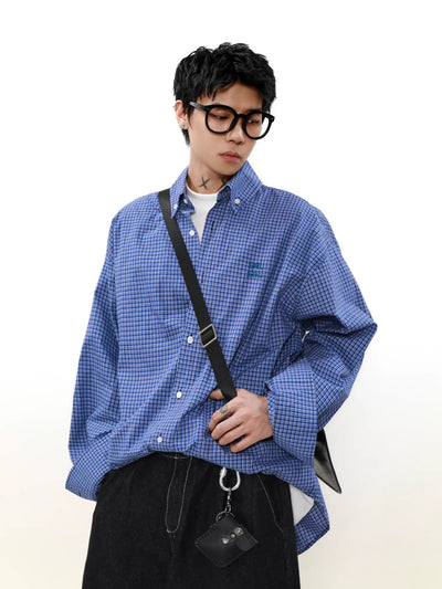 Casual Plaid Buttoned Shirt Korean Street Fashion Shirt By Mr Nearly Shop Online at OH Vault