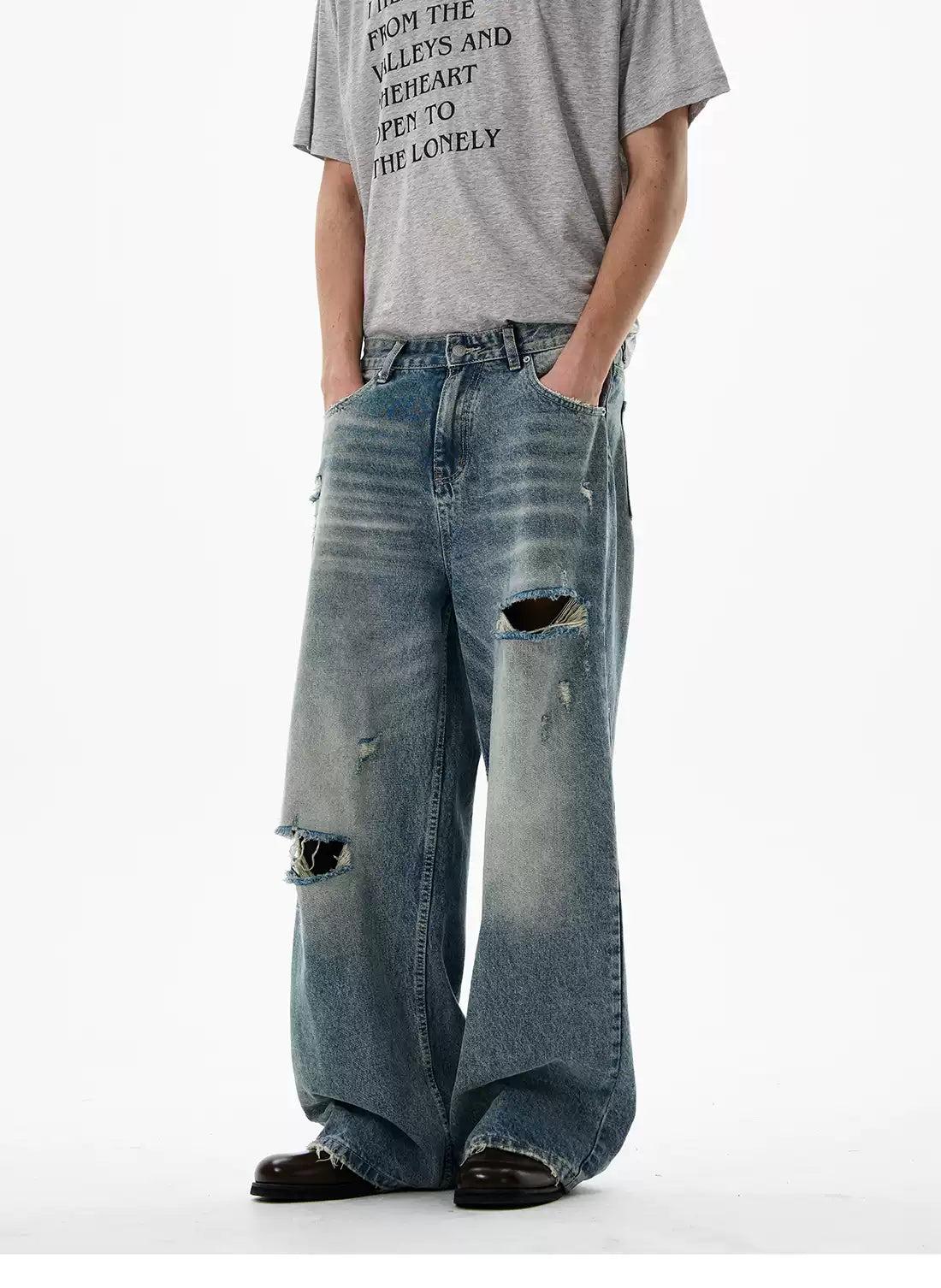 Cat Whiskers Ripped Jeans Korean Street Fashion Jeans By 77Flight Shop Online at OH Vault
