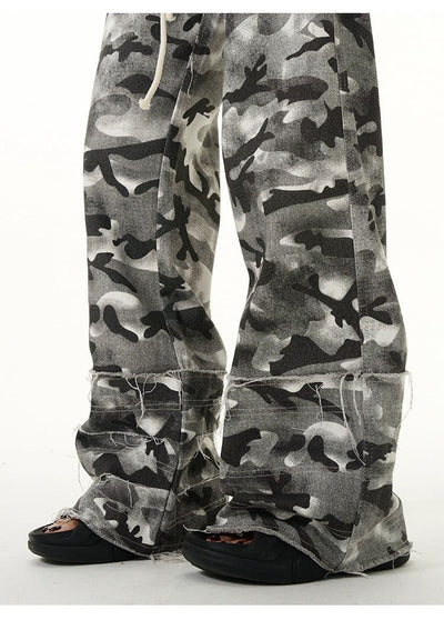 Drawstring Camo Cargo Pants Korean Street Fashion Pants By 77Flight Shop Online at OH Vault