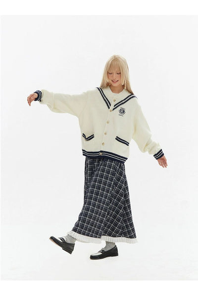 School Style Knit Cardigan Korean Street Fashion Cardigan By Crying Center Shop Online at OH Vault