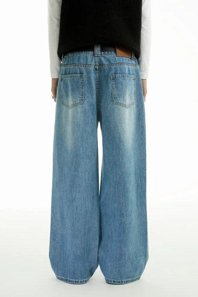 Regular Cut Faded Jeans Korean Street Fashion Jeans By Funky Fun Shop Online at OH Vault