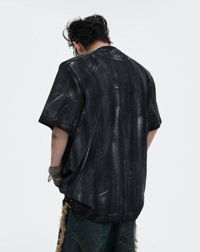Scattered Smudges Metallic T-Shirt Korean Street Fashion T-Shirt By Argue Culture Shop Online at OH Vault