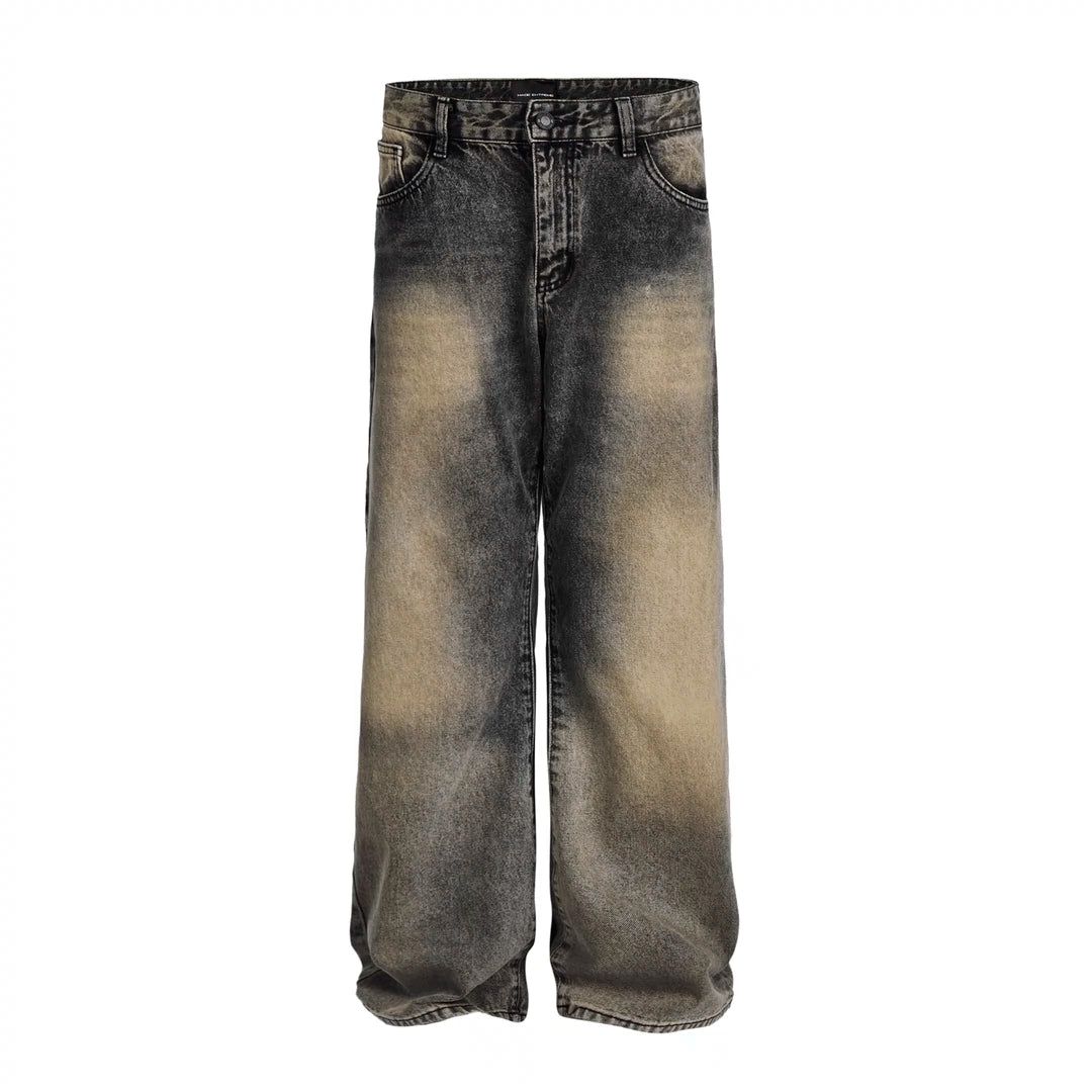 Rust Fade Spots Washed Jeans Korean Street Fashion Jeans By Made Extreme Shop Online at OH Vault