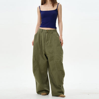 Slant Pocket Baggy Fit Pants Korean Street Fashion Pants By 77Flight Shop Online at OH Vault